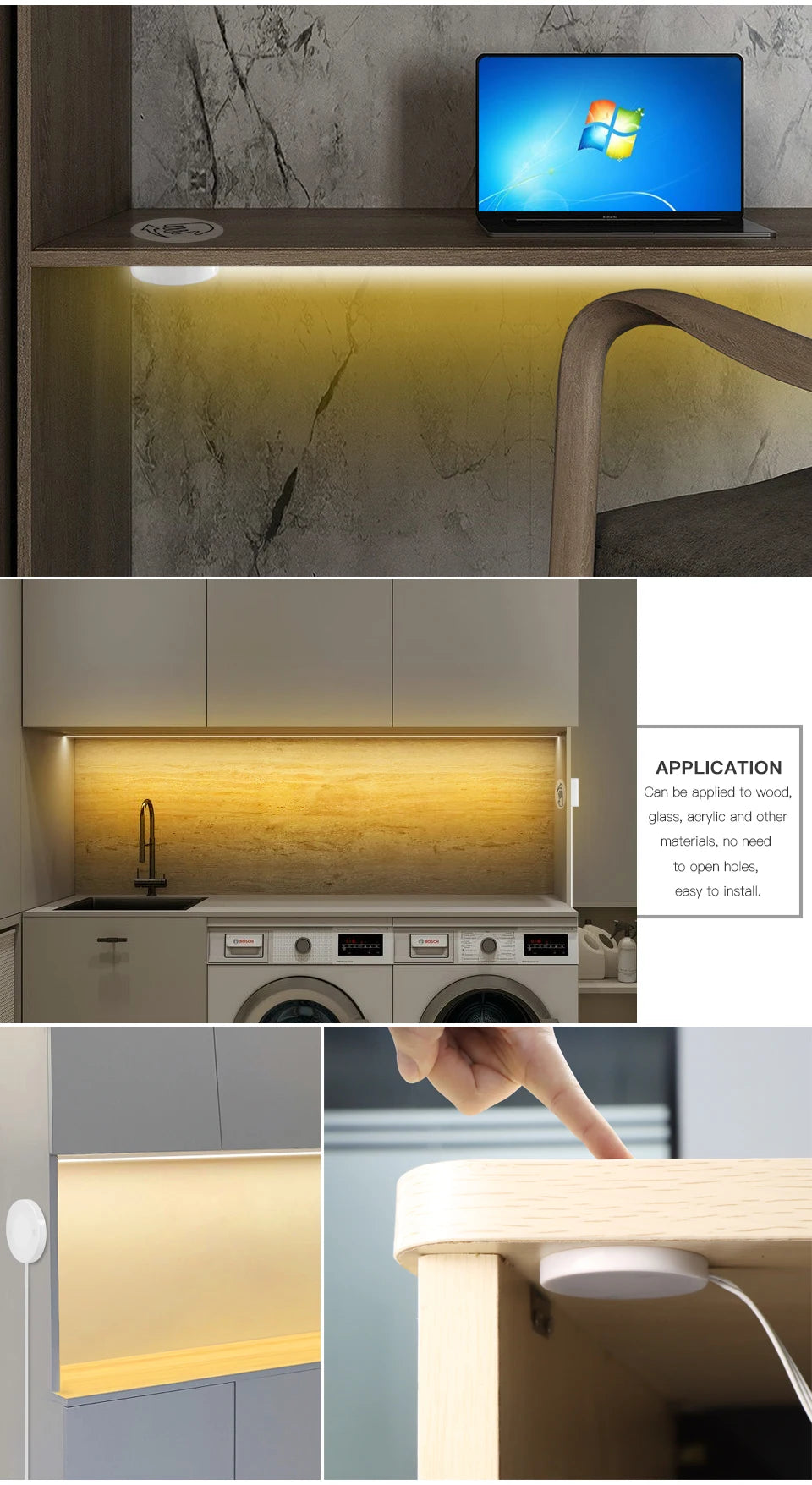 Taśma LED COB USB 5V do lustra makijażowego