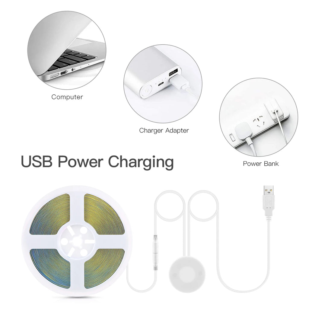 Taśma LED COB USB 5V do lustra makijażowego